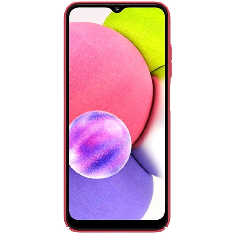 For Samsung Galaxy A03s / A037G NILLKIN Frosted Concave-convex Texture PC Phone Protective Case(Red) - Galaxy Phone Cases by NILLKIN | Online Shopping South Africa | PMC Jewellery