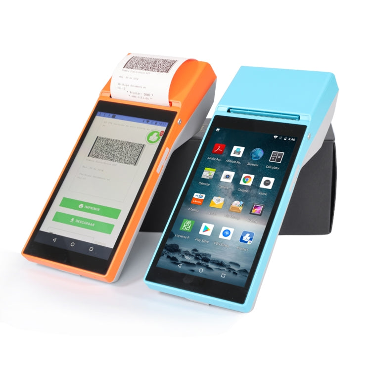 SGT-SP01 5.5 inch HD Screen Handheld POS Receipt Printer, Basic Version, EU Plug(Blue) - Receipt Printers by PMC TechLife | Online Shopping South Africa | PMC TechLife | Buy Now Pay Later Mobicred
