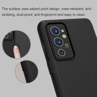 For OnePlus 9RT 5G NILLKIN Frosted Concave-convex Texture PC Phone Case(Black) - OnePlus Cases by NILLKIN | Online Shopping South Africa | PMC Jewellery