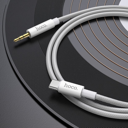 hoco UPA19 Type-C / USB-C Digital Audio Conversion Cable, Length: 1m(Silver) - Video & Audio Cable by hoco | Online Shopping South Africa | PMC Jewellery