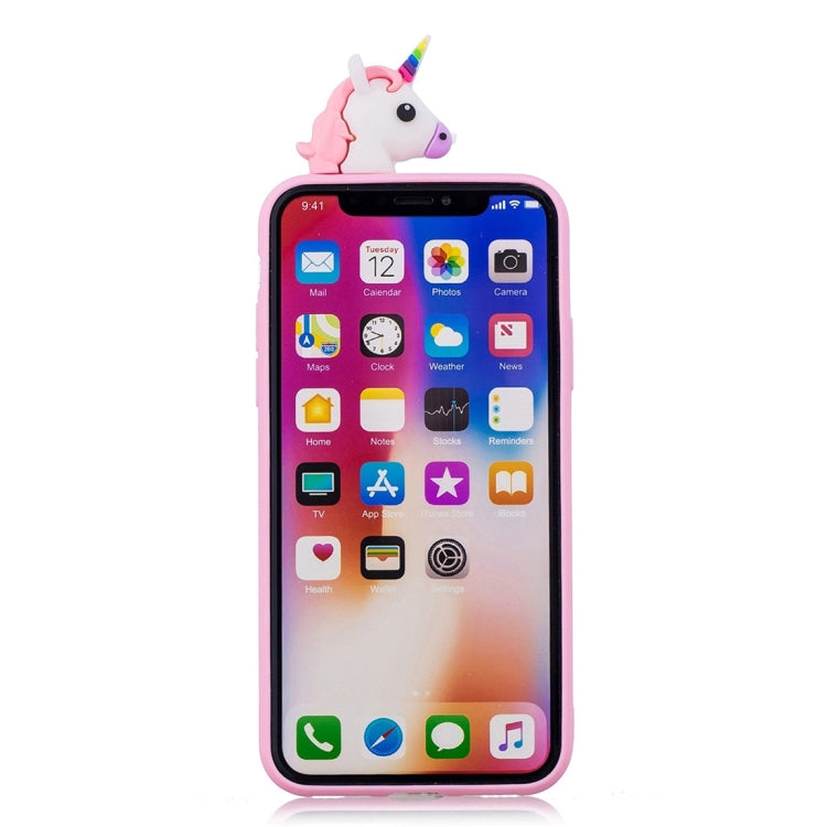 For iPhone X / XS Shockproof Cartoon TPU Protective Case(Unicorn) - More iPhone Cases by PMC Jewellery | Online Shopping South Africa | PMC Jewellery