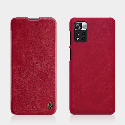 For Xiaomi Redmi Note 11 Pro China / 11 Pro+ Global / Mi 11i / 11i  5G NILLKIN QIN Series Crazy Horse Texture Leather Case(Red) - Redmi Note 11 Pro Case by NILLKIN | Online Shopping South Africa | PMC Jewellery