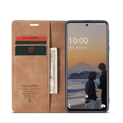 For Samsung Galaxy A33 5G CaseMe 013 Multifunctional Horizontal Flip Leather Phone Case(Brown) - Galaxy Phone Cases by CaseMe | Online Shopping South Africa | PMC Jewellery | Buy Now Pay Later Mobicred