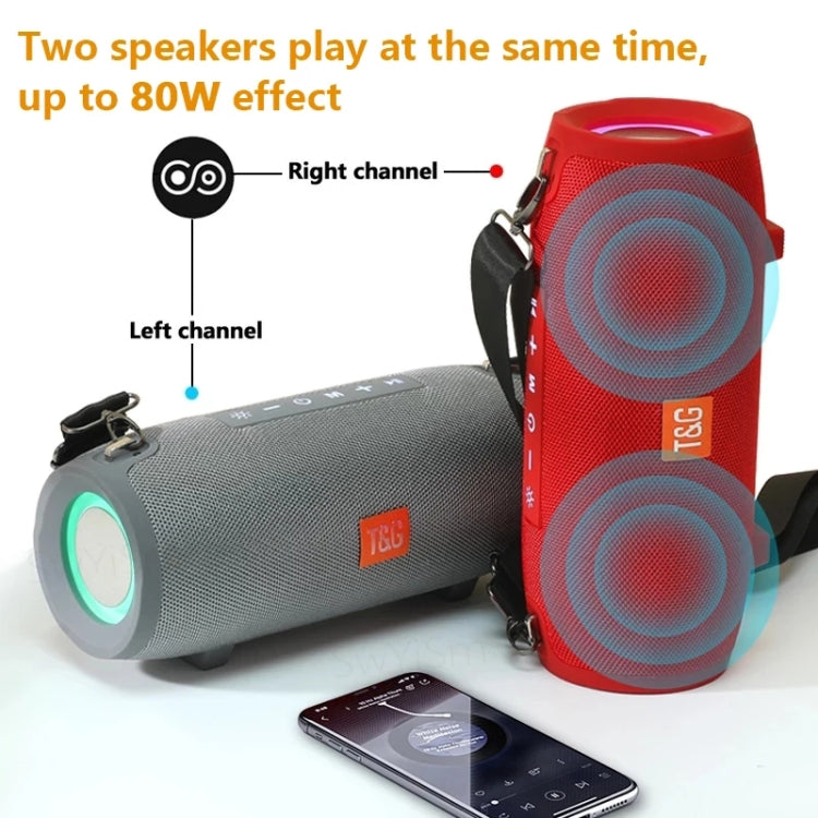 T&G TG322 40W Waterproof Portable LED Bluetooth Speaker(Grey) - Desktop Speaker by T&G | Online Shopping South Africa | PMC Jewellery