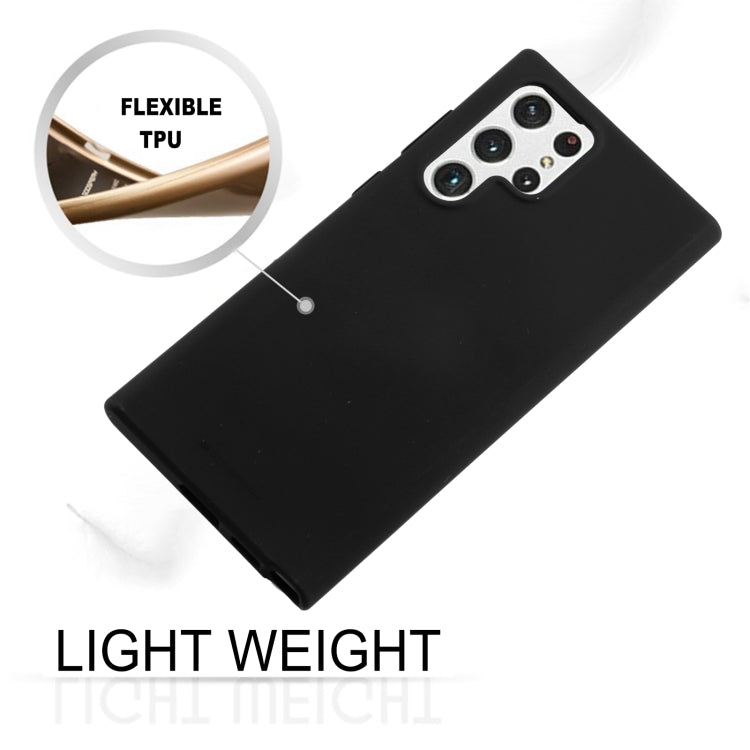 For Samsung Galaxy S22 Ultra 5G GOOSPERY SOFT FEELING Liquid TPU Soft Case(Black) - Galaxy S22 Ultra 5G Cases by GOOSPERY | Online Shopping South Africa | PMC TechLife | Buy Now Pay Later Mobicred