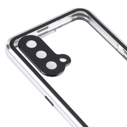 For OnePlus Nord CE 5G Full Cover Magnetic Metal Tempered Glass Phone Case(Silver) - OnePlus Cases by PMC Jewellery | Online Shopping South Africa | PMC Jewellery