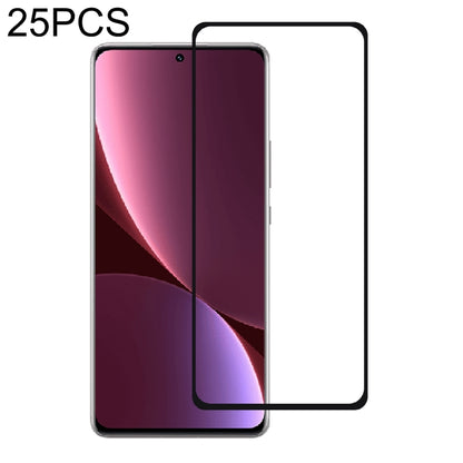 25 PCS 9H HD 3D Curved Edge Tempered Glass Film For Xiaomi 12 Pro(Black) - 12 Pro Tempered Glass by PMC Jewellery | Online Shopping South Africa | PMC Jewellery