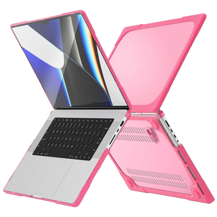 TPU + PC Two Color Laptop Protective Case For MacBook Pro 14.2 inch A2442 2021(Rose Red) - MacBook Pro Cases by PMC Jewellery | Online Shopping South Africa | PMC Jewellery