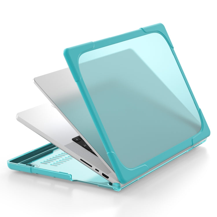 TPU + PC Two Color Laptop Protective Case For MacBook Pro 14.2 inch A2442 2021(Light Blue) - MacBook Pro Cases by PMC Jewellery | Online Shopping South Africa | PMC Jewellery