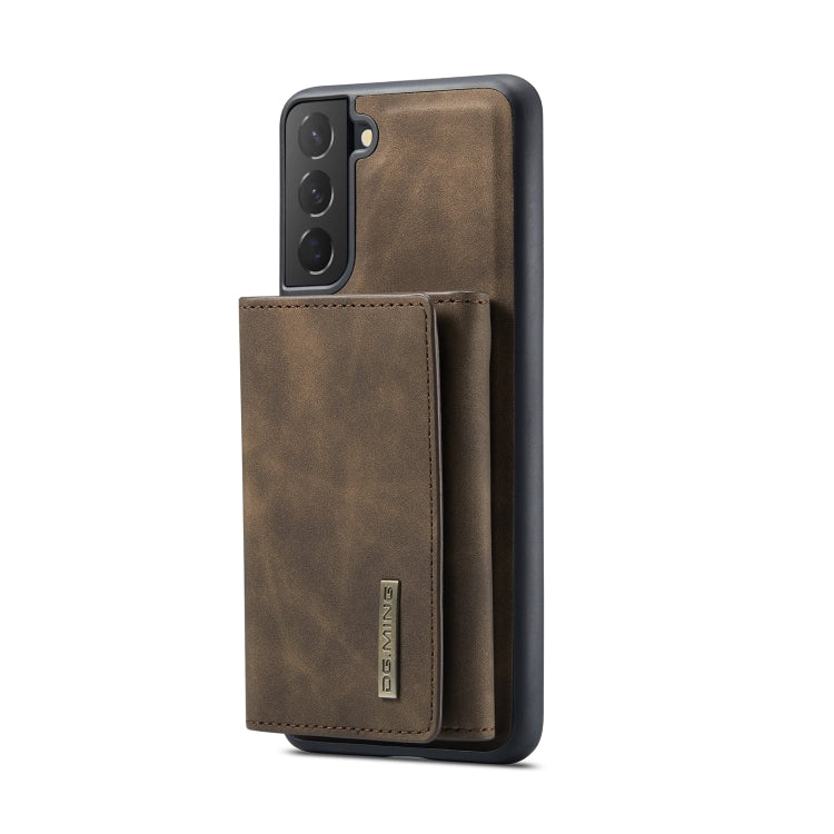 For Samsung Galaxy S22 5G DG.MING M1 Series 3-Fold Multi Card Wallet Phone Case(Coffee) - Galaxy S22 5G Cases by DG.MING | Online Shopping South Africa | PMC TechLife | Buy Now Pay Later Mobicred