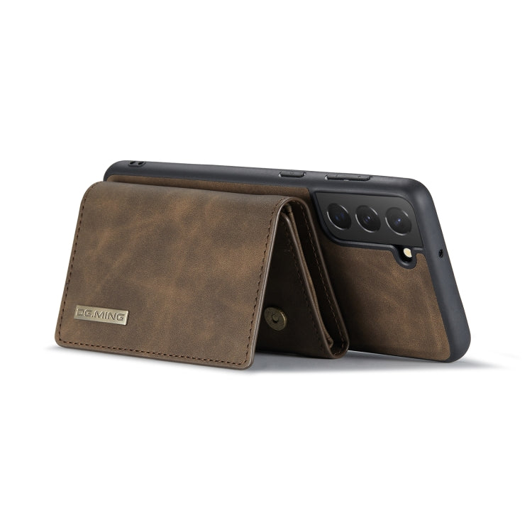 For Samsung Galaxy S22 5G DG.MING M1 Series 3-Fold Multi Card Wallet Phone Case(Coffee) - Galaxy S22 5G Cases by DG.MING | Online Shopping South Africa | PMC TechLife | Buy Now Pay Later Mobicred