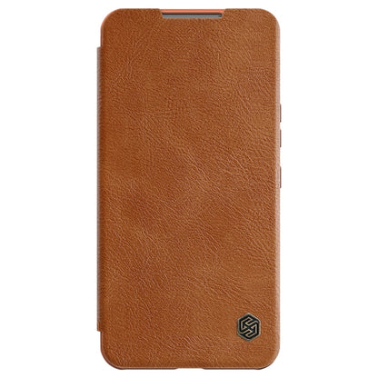 For Samsung Galaxy S22+ 5G NILLKIN QIN Series Pro Sliding Camera Cover Design Leather Phone Case(Brown) - Galaxy S22+ 5G Cases by NILLKIN | Online Shopping South Africa | PMC Jewellery