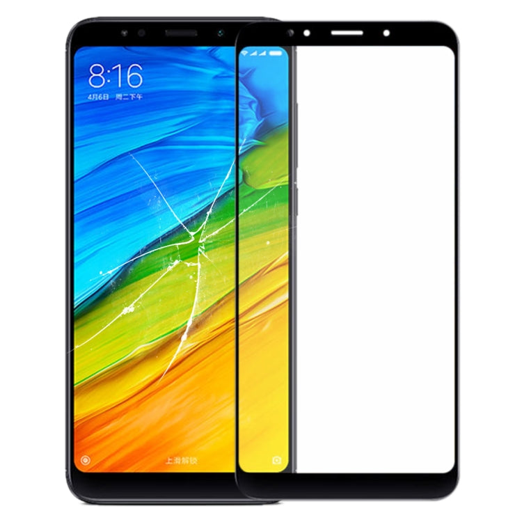 Front Screen Outer Glass Lens with OCA Optically Clear Adhesive for Xiaomi Redmi 5 Plus(Black) - LCD Related Parts by PMC Jewellery | Online Shopping South Africa | PMC Jewellery