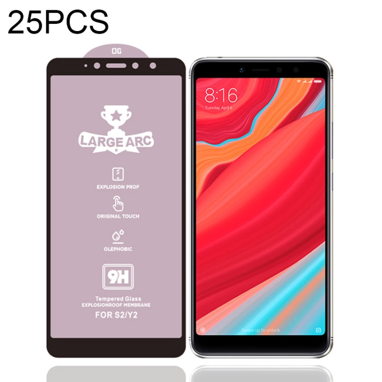 25 PCS 9H HD Large Arc High Alumina Full Screen Tempered Glass Film for Xiaomi Redmi S2 / Y2 -  by PMC Jewellery | Online Shopping South Africa | PMC Jewellery