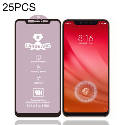 25 PCS 9H HD Large Arc High Alumina Full Screen Tempered Glass Film for Xiaomi Mi 8 Pro -  by PMC Jewellery | Online Shopping South Africa | PMC Jewellery