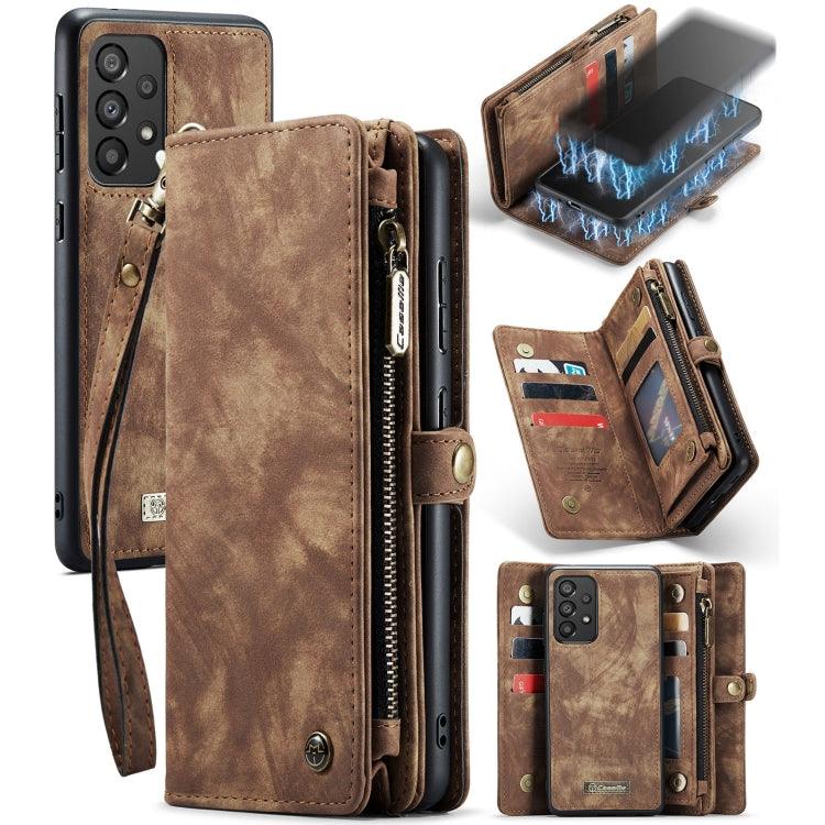 For Samsung Galaxy A33 5G CaseMe-008 Detachable Multifunctional Horizontal Flip Leather Case(Brown) - Galaxy Phone Cases by CaseMe | Online Shopping South Africa | PMC Jewellery | Buy Now Pay Later Mobicred