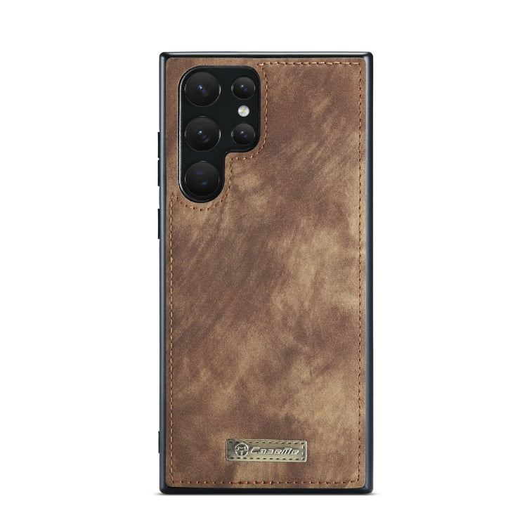 For Samsung Galaxy S22 Ultra 5G CaseMe-008 Detachable Multifunctional Horizontal Flip Leather Case(Brown) - Galaxy S22 Ultra 5G Cases by CaseMe | Online Shopping South Africa | PMC Jewellery | Buy Now Pay Later Mobicred