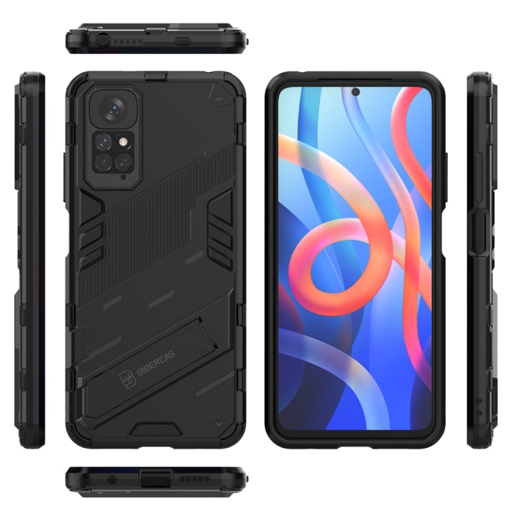 For Xiaomi Redmi Note 11 / Note 11S Global Punk Armor 2 in 1 PC + TPU Shockproof Phone Case with Invisible Holder(Black) - Xiaomi Cases by PMC Jewellery | Online Shopping South Africa | PMC Jewellery