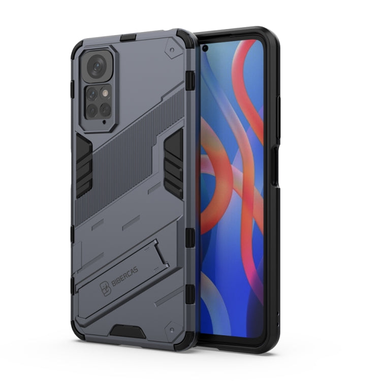 For Xiaomi Redmi Note 11 / Note 11S Global Punk Armor 2 in 1 PC + TPU Shockproof Phone Case with Invisible Holder(Gray) - Xiaomi Cases by PMC Jewellery | Online Shopping South Africa | PMC Jewellery