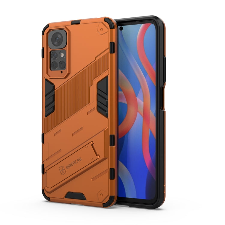 For Xiaomi Redmi Note 11 / Note 11S Global Punk Armor 2 in 1 PC + TPU Shockproof Phone Case with Invisible Holder(Orange) - Xiaomi Cases by PMC Jewellery | Online Shopping South Africa | PMC Jewellery