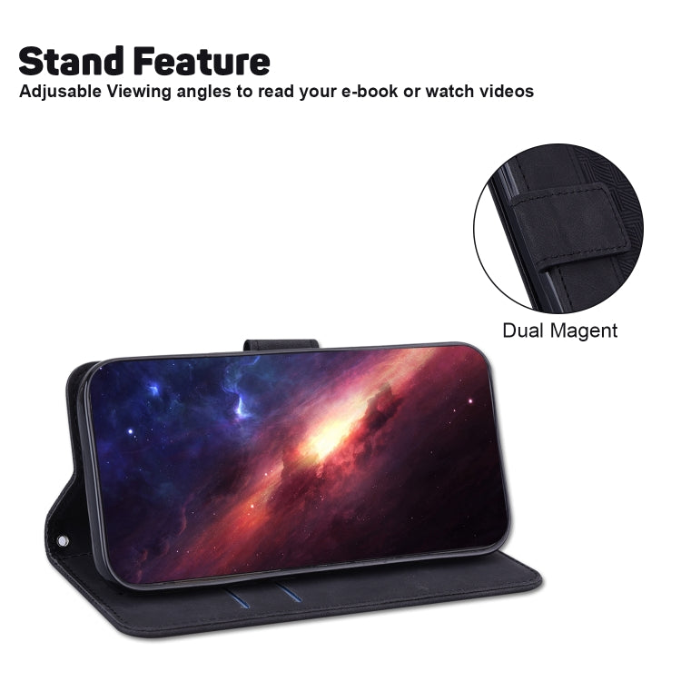 For Samsung Galaxy A70 / A70s Geometric Embossed Leather Phone Case(Black) - Galaxy Phone Cases by PMC TechLife | Online Shopping South Africa | PMC TechLife | Buy Now Pay Later Mobicred