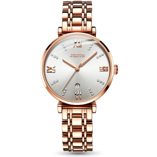 JIN SHI DUN 6533 Women Fashion Waterproof Ultra-thin Quartz Watch(White) - Metal Strap Watches by JIN SHI DUN | Online Shopping South Africa | PMC Jewellery | Buy Now Pay Later Mobicred