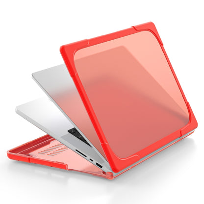 TPU + PC Two-color Anti-fall Laptop Protective Case For MacBook Pro 16.2 inch A2485 2021(Red) - MacBook Pro Cases by PMC Jewellery | Online Shopping South Africa | PMC Jewellery