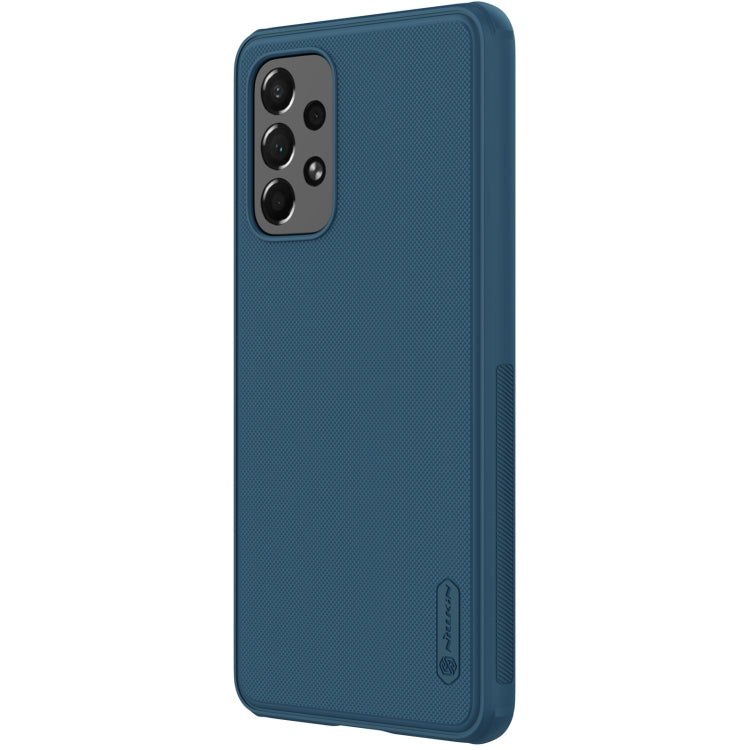 For Samsung Galaxy A73 5G NILLKIN Super Frosted Shield Pro PC + TPU Phone Case(Blue) - Galaxy Phone Cases by NILLKIN | Online Shopping South Africa | PMC Jewellery