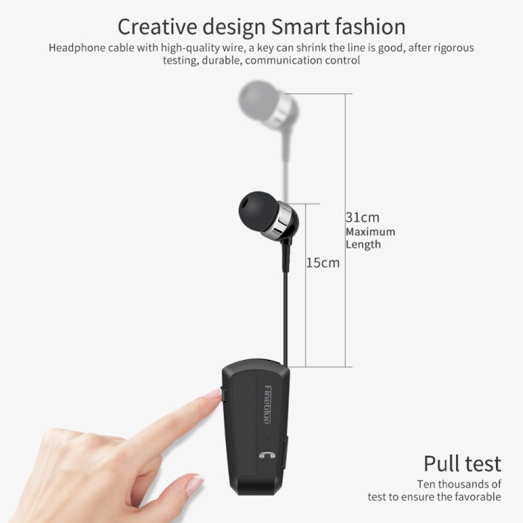 Fineblue F990 CVC6.0 Noise Reduction Lavalier Bluetooth Earphone, Support Vibration Reminder(Black) - Bluetooth Earphone by Fineblue | Online Shopping South Africa | PMC Jewellery