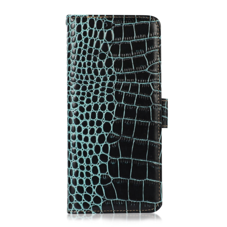 For Xiaomi Poco X4 Pro 5G Crocodile Top Layer Cowhide Leather Phone Case(Green) - Xiaomi Cases by PMC Jewellery | Online Shopping South Africa | PMC Jewellery