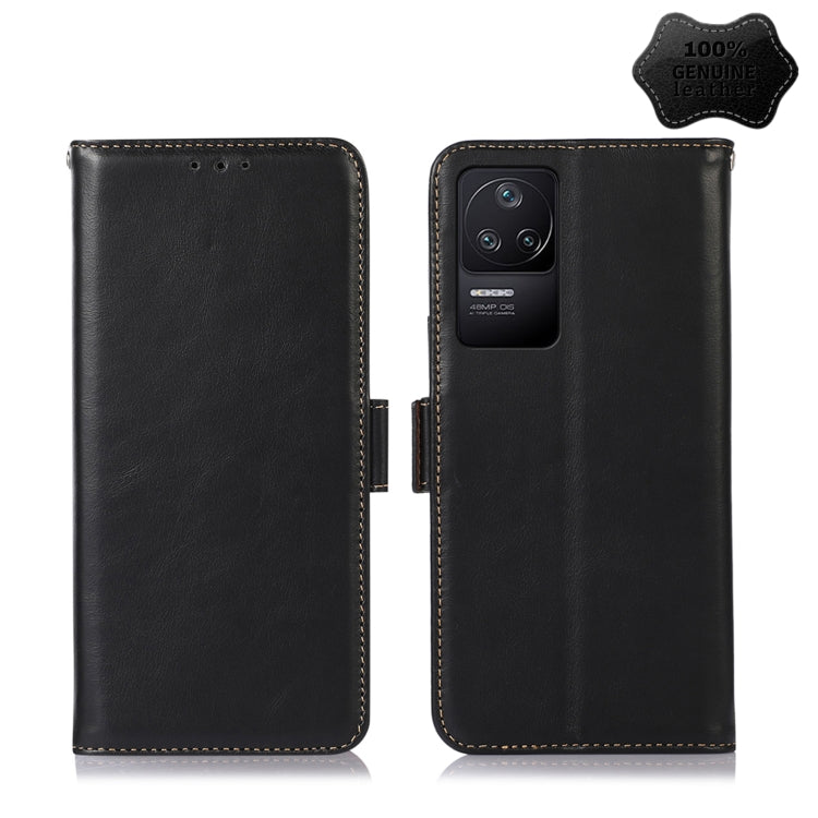 For Xiaomi Redmi K40S Crazy Horse Top Layer Cowhide Leather Phone Case(Black) - Xiaomi Cases by PMC Jewellery | Online Shopping South Africa | PMC Jewellery