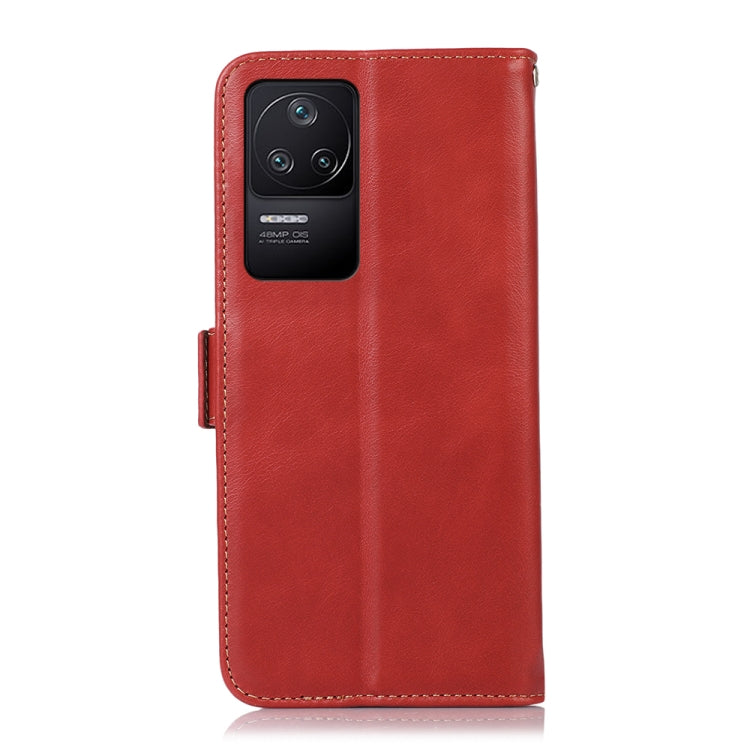 For Xiaomi Redmi K40S Crazy Horse Top Layer Cowhide Leather Phone Case(Red) - Xiaomi Cases by PMC Jewellery | Online Shopping South Africa | PMC Jewellery