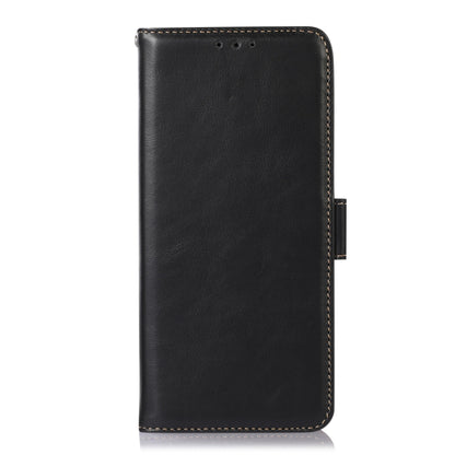 For Xiaomi Poco M4 Pro 4G Crazy Horse Top Layer Cowhide Leather Phone Case(Black) - Xiaomi Cases by PMC Jewellery | Online Shopping South Africa | PMC Jewellery