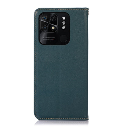 For Xiaomi Redmi 10C / 10 India KHAZNEH Nappa Top Layer Cowhide Leather Phone Case(Green) - Xiaomi Cases by PMC Jewellery | Online Shopping South Africa | PMC Jewellery