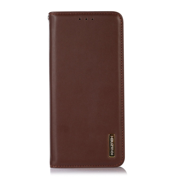 For Xiaomi Redmi 10C / 10 India KHAZNEH Nappa Top Layer Cowhide Leather Phone Case(Brown) - Xiaomi Cases by PMC Jewellery | Online Shopping South Africa | PMC Jewellery