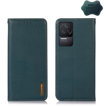 For Xiaomi Redmi K50 / K50 Pro KHAZNEH Nappa Top Layer Cowhide Leather Phone Case(Green) - Xiaomi Cases by PMC Jewellery | Online Shopping South Africa | PMC Jewellery