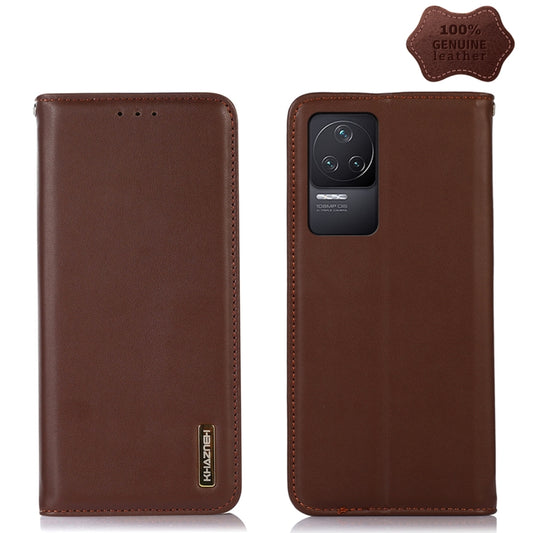 For Xiaomi Redmi K50 / K50 Pro KHAZNEH Nappa Top Layer Cowhide Leather Phone Case(Brown) - Xiaomi Cases by PMC Jewellery | Online Shopping South Africa | PMC Jewellery