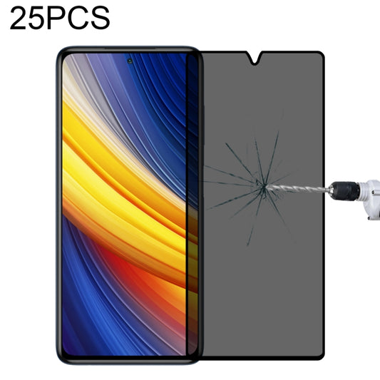 25 PCS Full Cover Anti-peeping Tempered Glass Film For Xiaomi Poco X3 Pro -  by PMC Jewellery | Online Shopping South Africa | PMC Jewellery