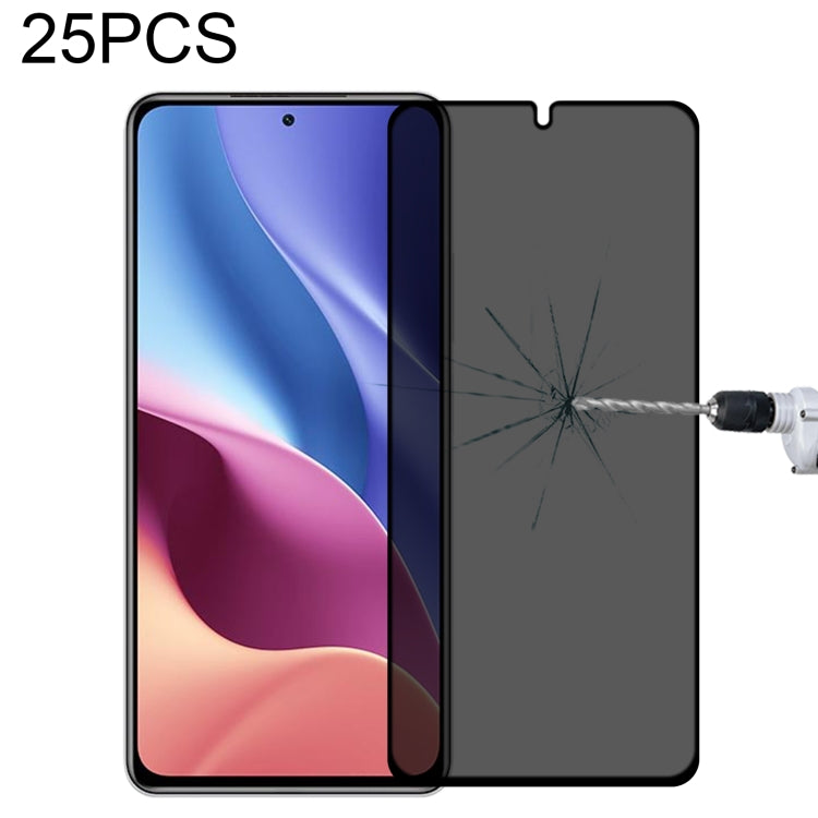 25 PCS Full Cover Anti-peeping Tempered Glass Film For Xiaomi Redmi K40 / K40S -  by PMC Jewellery | Online Shopping South Africa | PMC Jewellery