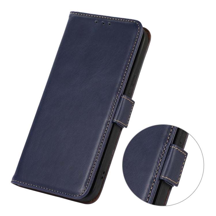 For Xiaomi 12 Pro Crazy Horse Top Layer Cowhide Leather Phone Case(Blue) - 12 Pro Cases by PMC Jewellery | Online Shopping South Africa | PMC Jewellery