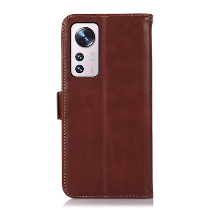 For Xiaomi 12 Pro Crazy Horse Top Layer Cowhide Leather Phone Case(Brown) - 12 Pro Cases by PMC Jewellery | Online Shopping South Africa | PMC Jewellery