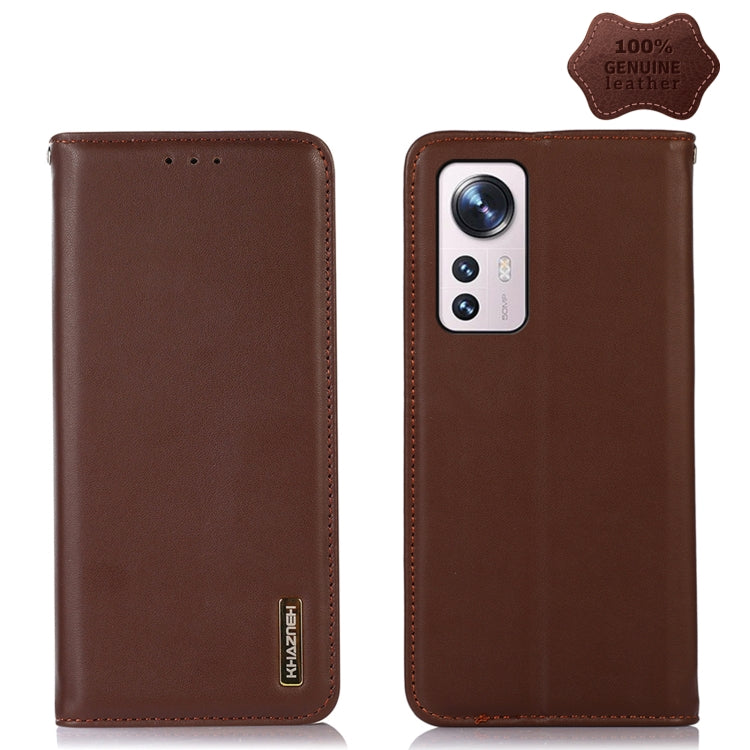 For Xiaomi 12 Pro KHAZNEH Nappa Top Layer Cowhide Leather Phone Case(Brown) - 12 Pro Cases by PMC Jewellery | Online Shopping South Africa | PMC Jewellery