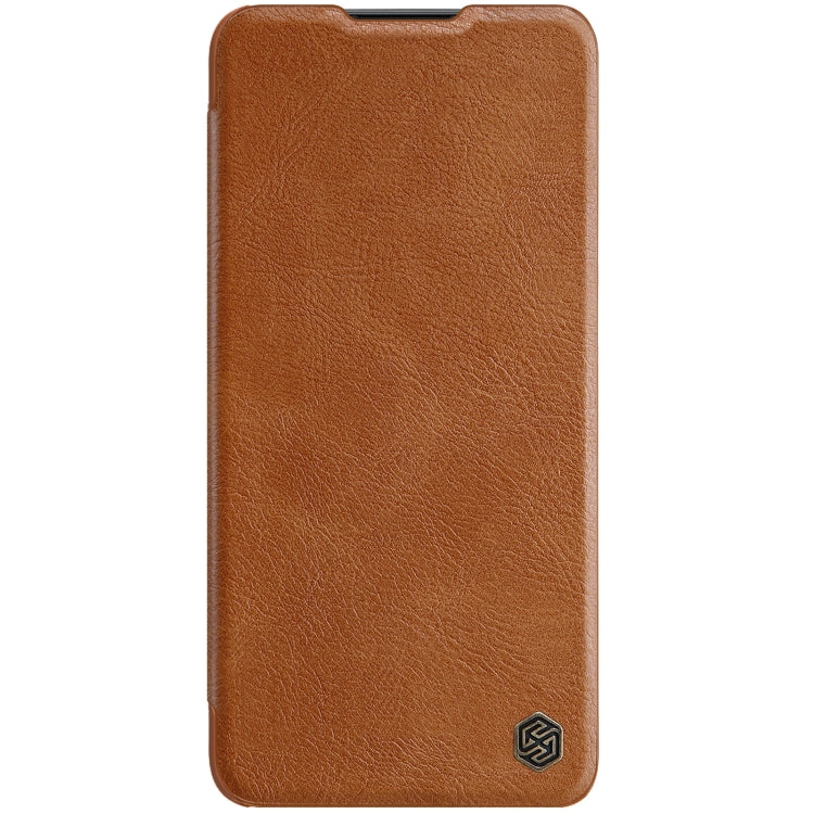 For Xiaomi Redmi K50 / K50 Pro NILLKIN QIN Series Pro Sliding Camera Cover Leather Phone Case(Brown) - Xiaomi Cases by NILLKIN | Online Shopping South Africa | PMC Jewellery | Buy Now Pay Later Mobicred