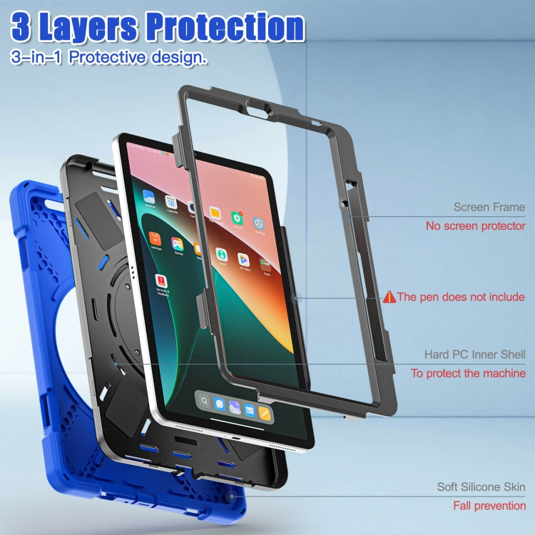 For Xiaomi Pad 5 / Pad 5 Pro Silicone + PC Tablet Protective Case(Blue) -  by PMC Jewellery | Online Shopping South Africa | PMC Jewellery