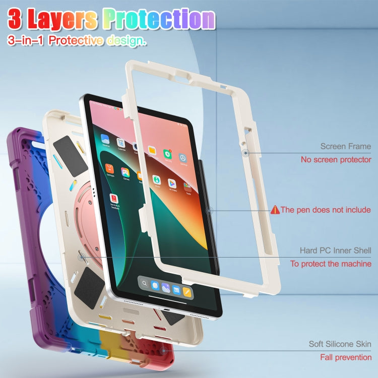For Xiaomi Pad 5 / Pad 5 Pro Silicone + PC Tablet Protective Case(Colorful Red) - free shipping - PMC TechLife - Order now!