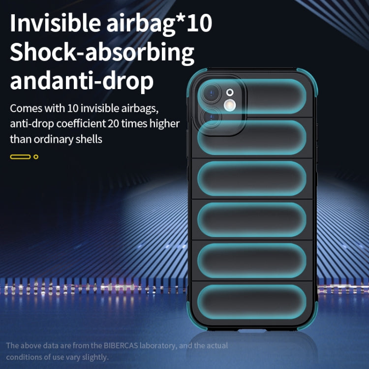 For iPhone 12 Pro Magic Shield TPU + Flannel Phone Case(Black) - iPhone 12 / 12 Pro Cases by PMC TechLife | Online Shopping South Africa | PMC TechLife | Buy Now Pay Later Mobicred