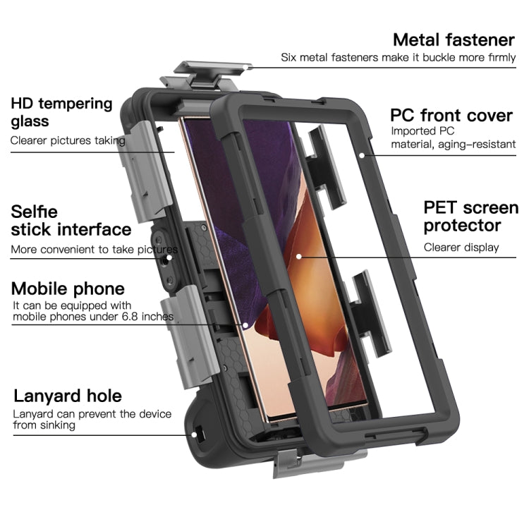 RedPepper 2nd Generation Diving Waterproof Protective Case, Waterproof depth: 15m(Black + Blue) - free shipping - PMC TechLife - Order now!
