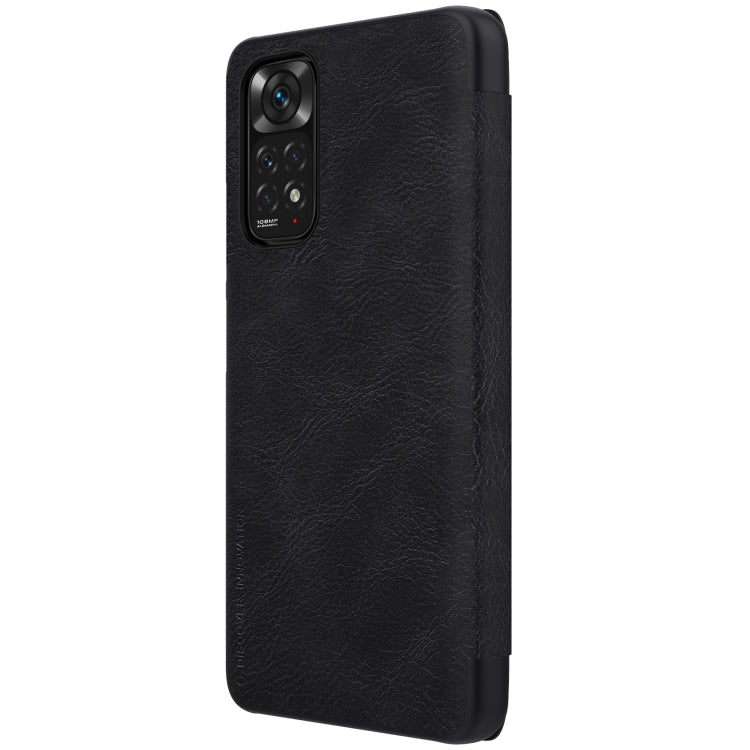 For Xiaomi Redmi Note 11S NILLKIN QIN Series Crazy Horse Texture Leather Case(Black) - Xiaomi Cases by NILLKIN | Online Shopping South Africa | PMC Jewellery