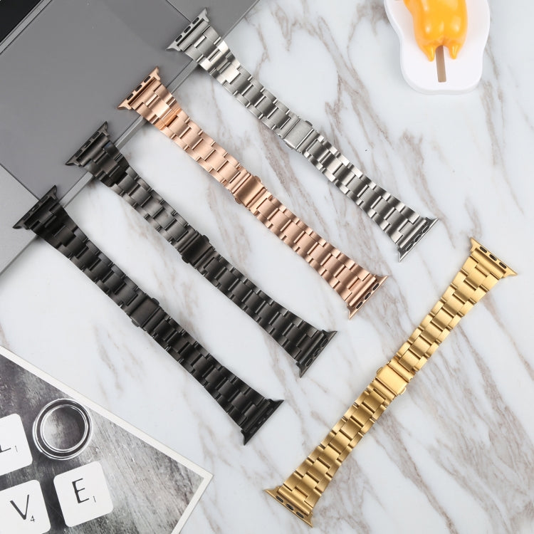 Small Waist Quick Release Watch Band For Apple Watch Series 8&7 41mm / SE 2&6&SE&5&4 40mm / 3&2&1 38mm(Silver Rose Gold) - Watch Bands by PMC Jewellery | Online Shopping South Africa | PMC Jewellery