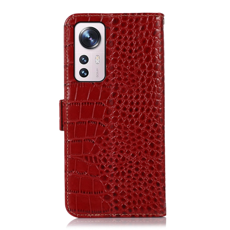 For Xiaomi 12 Lite Crocodile Top Layer Cowhide Leather Phone Case(Red) - Xiaomi Cases by PMC Jewellery | Online Shopping South Africa | PMC Jewellery